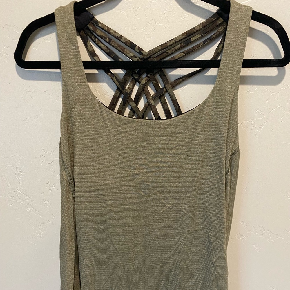 Built in bra open back tank